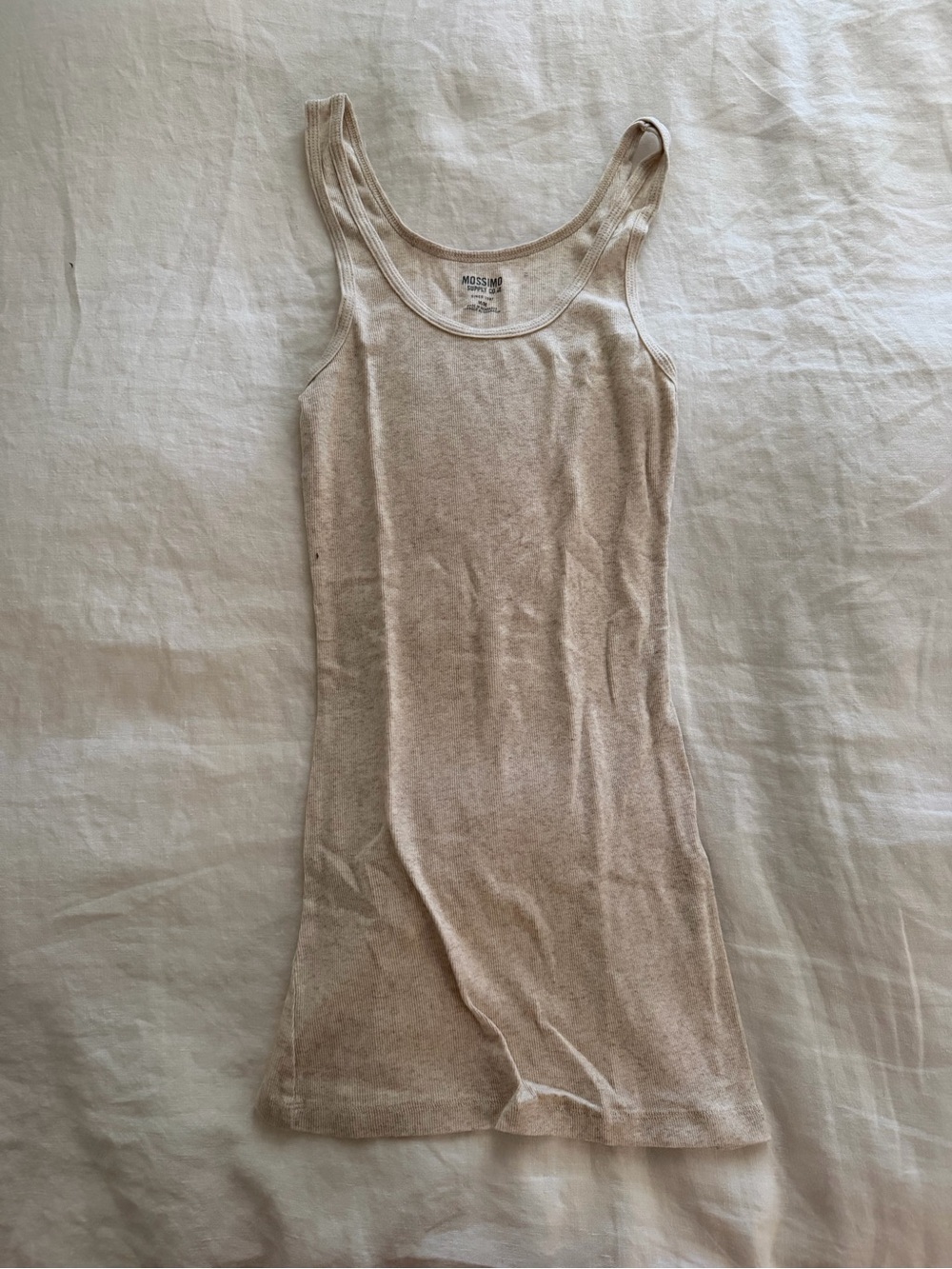 Mossimo Supply Co. Neutral Beige Scoop Neck Tank Slip